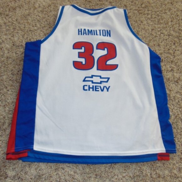Mens Pistons Dumars Hamilton Reversible Jersey Chevy 50th Anniversary Vintage - Picture 3 of 8